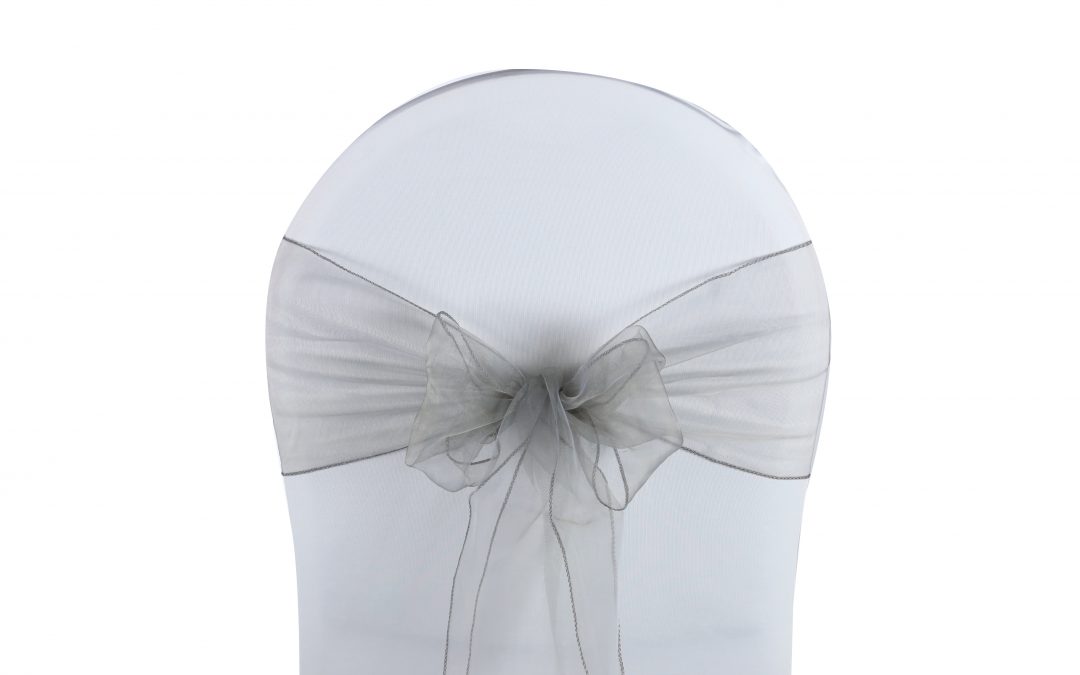 Location nœud organza gris:0.50 € ttc