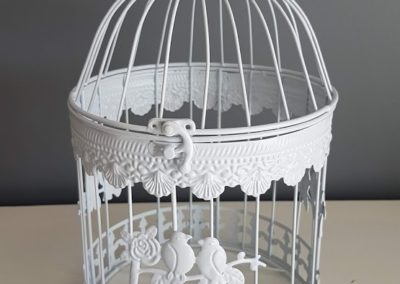 Loc Cage à oiseaux métal blanc : 5 €